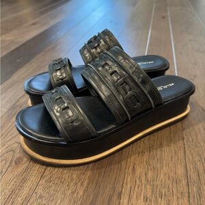 Kelsi Dagger Black Platform Sandals